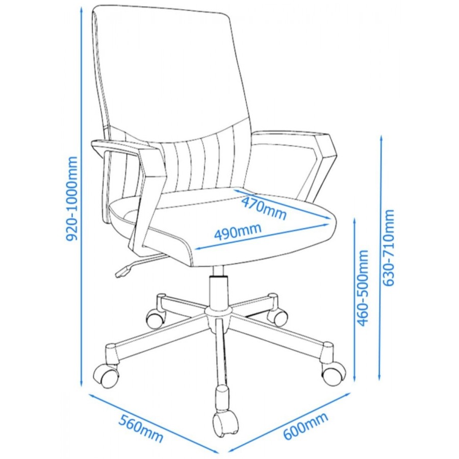 Brooklyn Low Back Faux Leather Chair